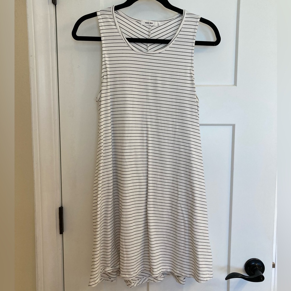 Mod Ref Sleeveless Jersey Swing Dress